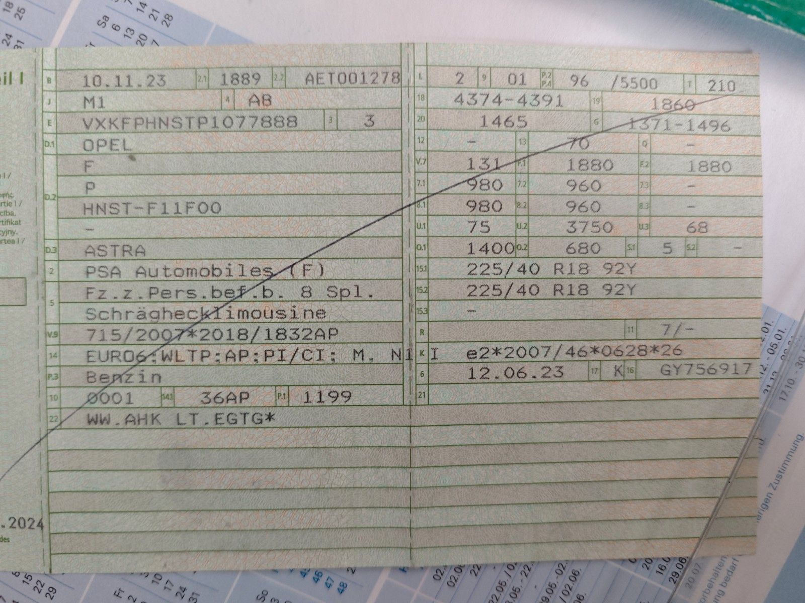 Fahrzeugabbildung Opel Astra