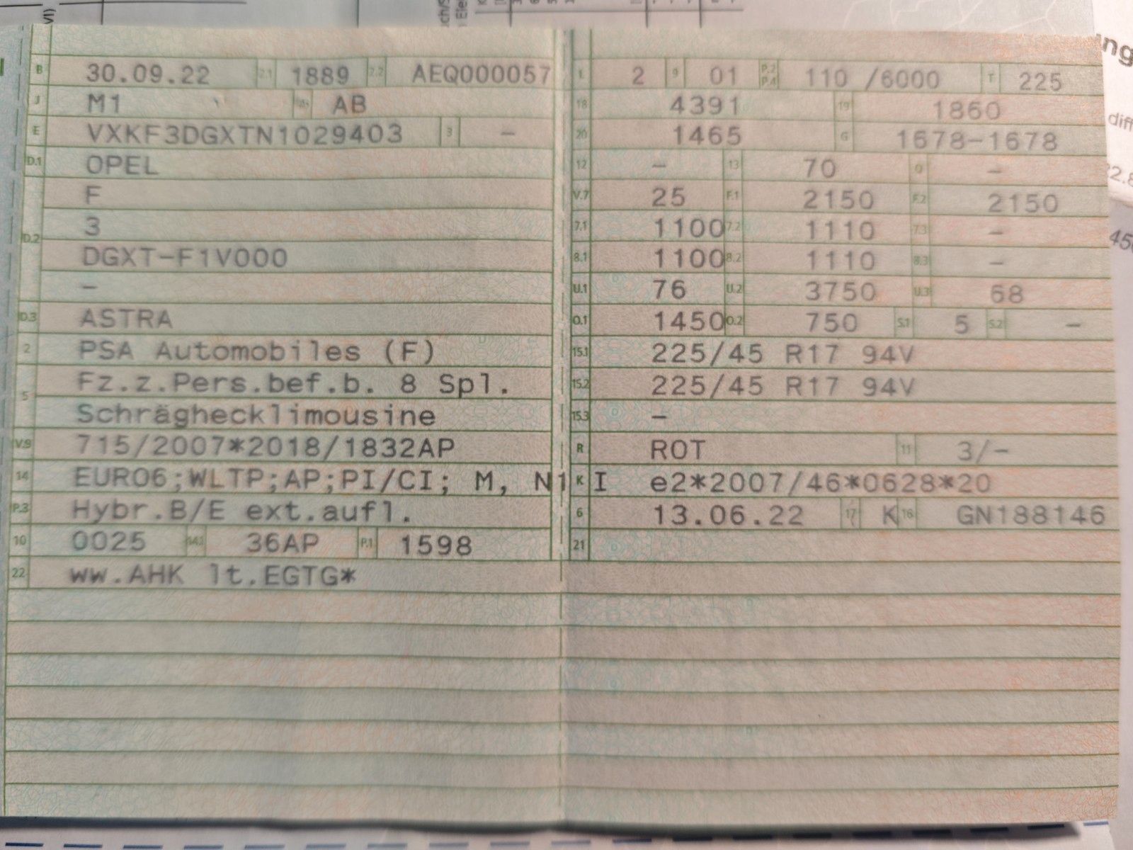 Fahrzeugabbildung Opel Astra L Lim. 5-trg. Business Elegance Plug-in-Hy