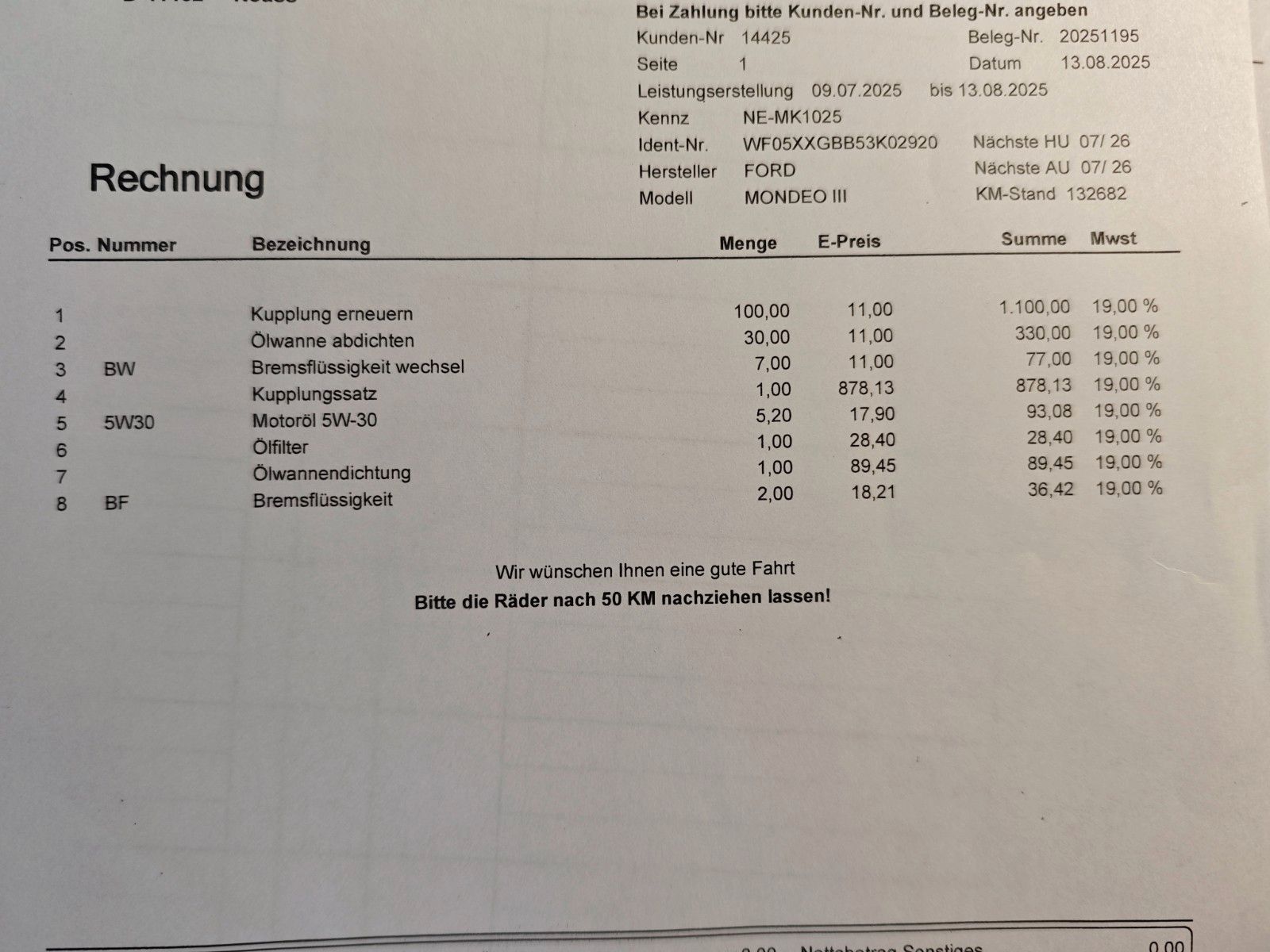 Fahrzeugabbildung Ford Mondeo ST220
